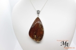 Naszyjnik z bursztynem wisiorek srebro bursztyn 161w41 +Certyfikat