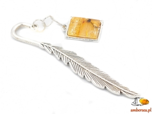 zakładka do książki z Bursztynem w.4 Pomysł prezent bursztyn ambersea 