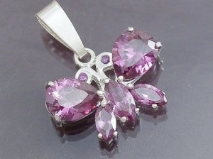 Srebrny Wisiorek - MOTYL z  Swarovski Motylek srebro